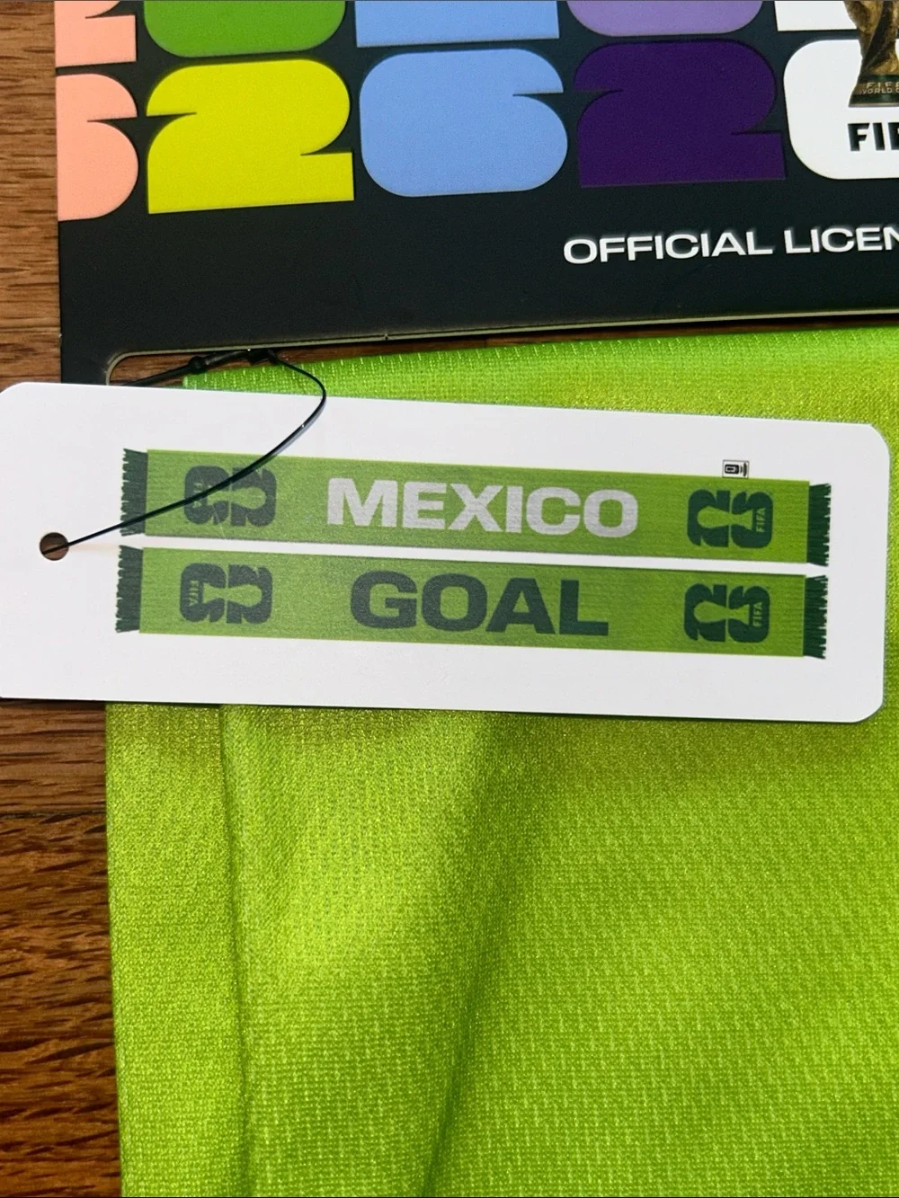 Fifa Goal Mexico Collectible Neon Green Goal Scarf Bufanda - Official Licensed